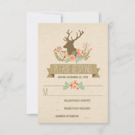 Rustikale RSVP-Karten RSVP Karte