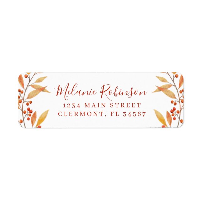 Rustikale Rücksendeadresse (Vorne)