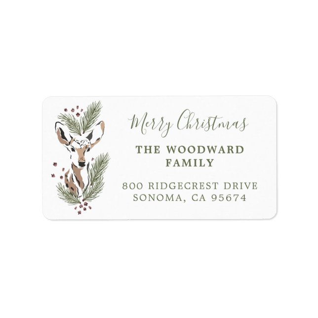 Rustikale Rücksendeadresse Adressaufkleber (Vorne)