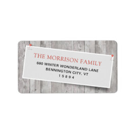 Rustikale Rücksendeadresse Adressaufkleber