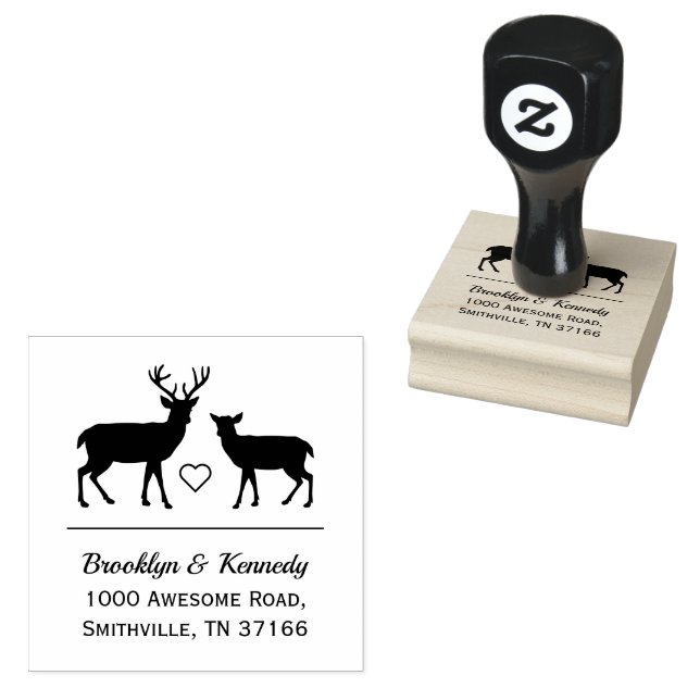 Rustikale Rücksendeadresse für den Ehepaar Gummistempel (Stempel)