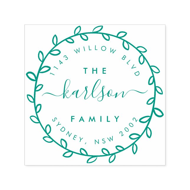 Rustikale Rücksendeadresse für Skripte und Namen d Permastempel (Design)