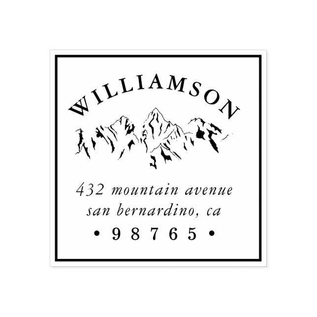 Rustikale Rücksendeadresse Gummistempel (Prägung)