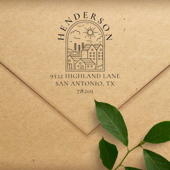 Rustikale Rücksendeadresse Gummistempel (Von Creator hochgeladen)