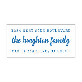 Rustikale Rücksendeadresse handgeschriebener Famil Permastempel