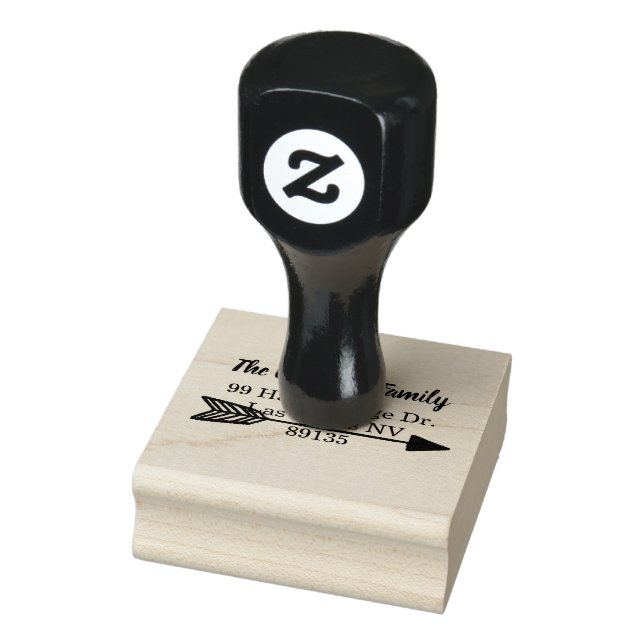 Rustikale Rücksendeadresse Handgezogene Arkaden Gummistempel (Stempel)