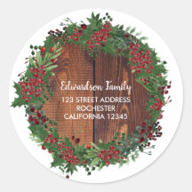 Rustikale Rücksendeadresse