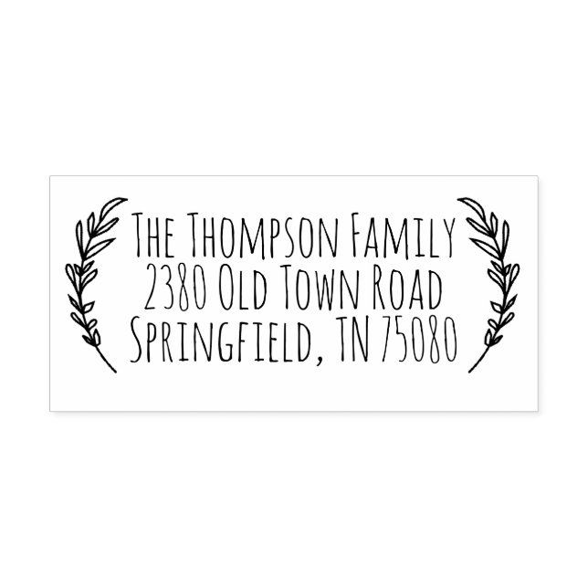 Rustikale Rücksendeadresse, selbstgefällige Briefm Permastempel (Design)