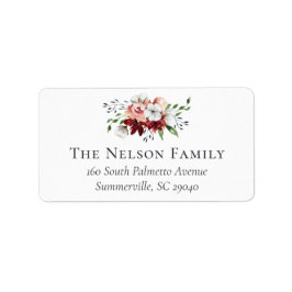 Rustikale Rücksendeadresse Südflorale und Baumwoll Adressaufkleber