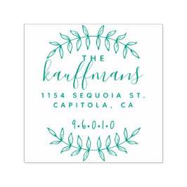 Rustikale Rücksendeadresse von handgeschriebenen S Permastempel