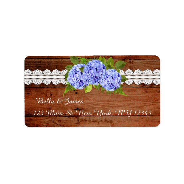 Rustikale Rücksendeadressen-Aufkleber von Lace Blu Adressaufkleber (Vorne)