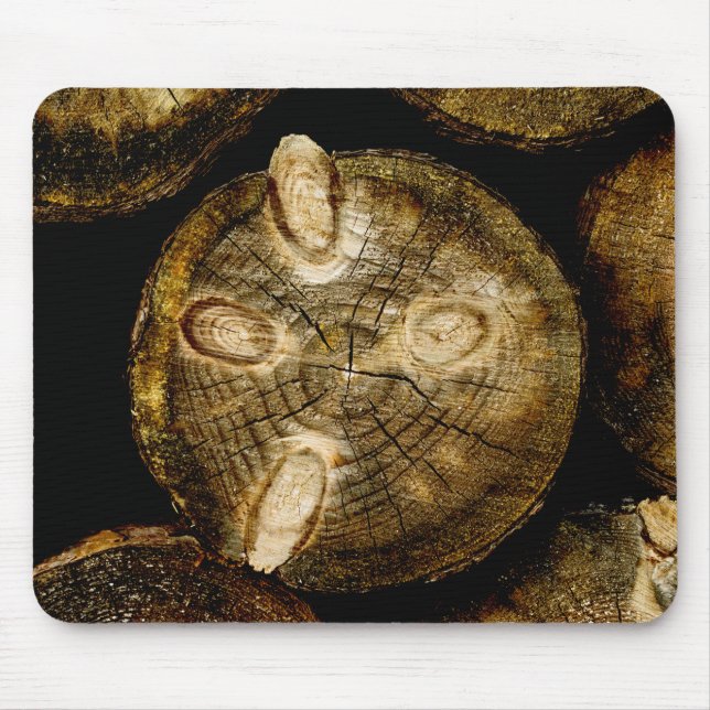 Rustikale Rundholzrolle Mousepad (Vorne)