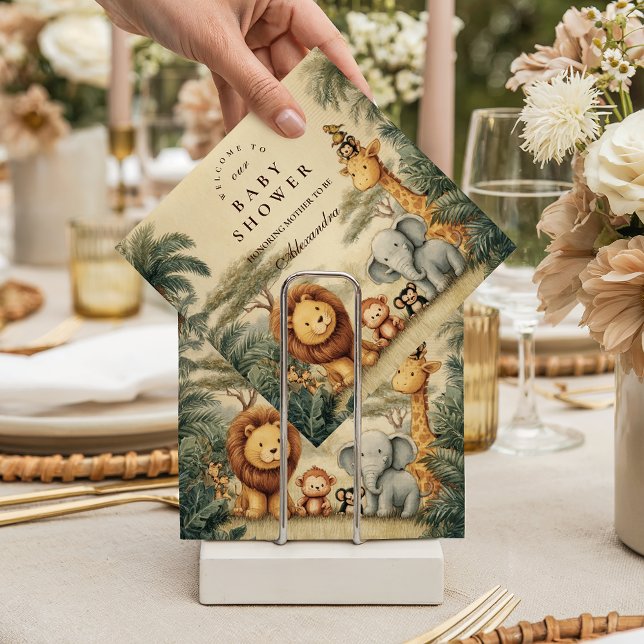 Rustikale Safari-Freunde-Baby-Party Serviette (Von Creator hochgeladen)