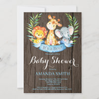 Rustikale Safari Jungle Animals Boy Baby Dusche