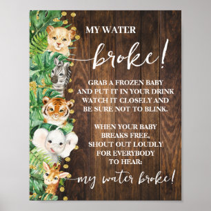Rustikale Safari Tiere meine Wasser Broke Babydusc Poster