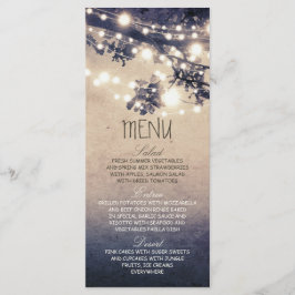 Rustikale Saitenleuchten Hochzeitskarten Menükarte