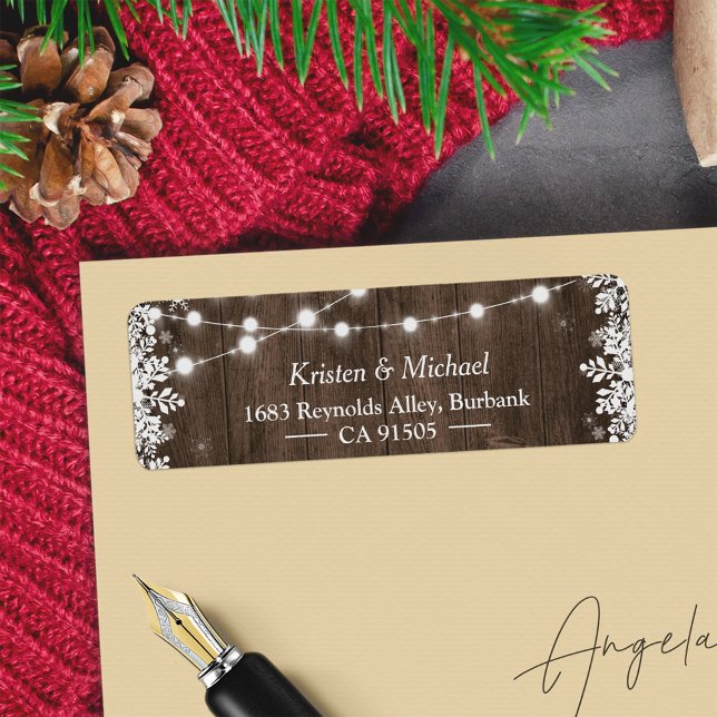 Rustikale Saitenlichter Winter Schneeflocken (Von Creator hochgeladen)