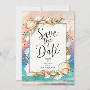 Rustikale Sandstrandhochzeit Save The Date