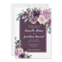 Rustikale Sangria Dark Lila Mauve Blume Hochzeit |