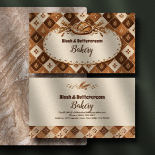 Rustikale Sauerteig-Brot-Patchwork-Bäckerei Visitenkarte