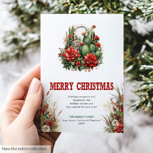 Rustikale Savannen-Weihnachtsgrußkarte digital Feiertagskarte