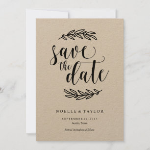 Rustikale Save the Date Einladung