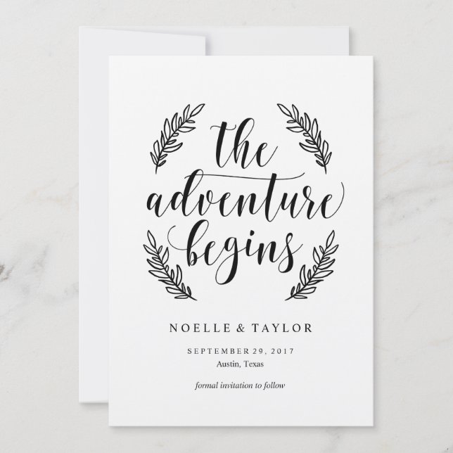 Rustikale Save the Date Einladung (Vorderseite)