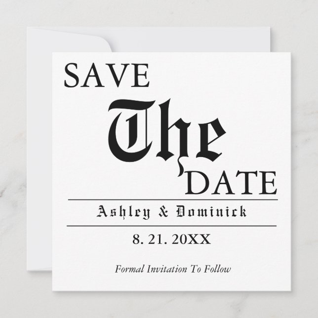 Rustikale Save the Date Hochzeitkarte (Vorderseite)