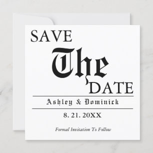 Rustikale Save the Date Hochzeitkarte