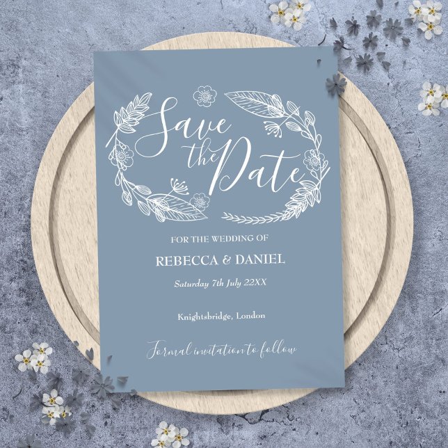 Rustikale Save the Date-Karte Save The Date (Rustic Country Floral Save the Date Card)