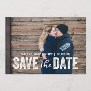 Rustikale Save-The-Date-Vollblut-Foto Save The Date