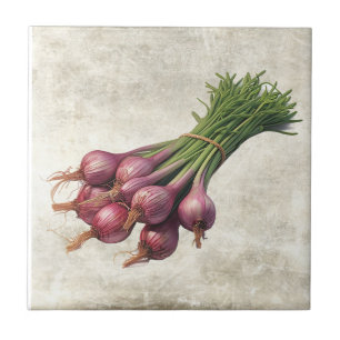 Rustikale Schalotten Cottage Keramik Fliese