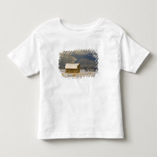 Rustikale Scheune und Heuballen nach frischem Schn Kleinkind T-shirt