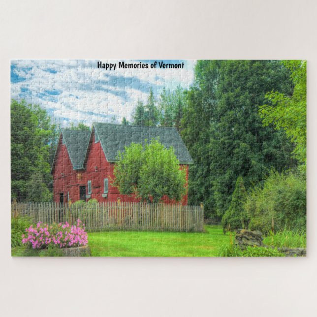 Rustikale Scheune Vermont. Puzzle (Horizontal)