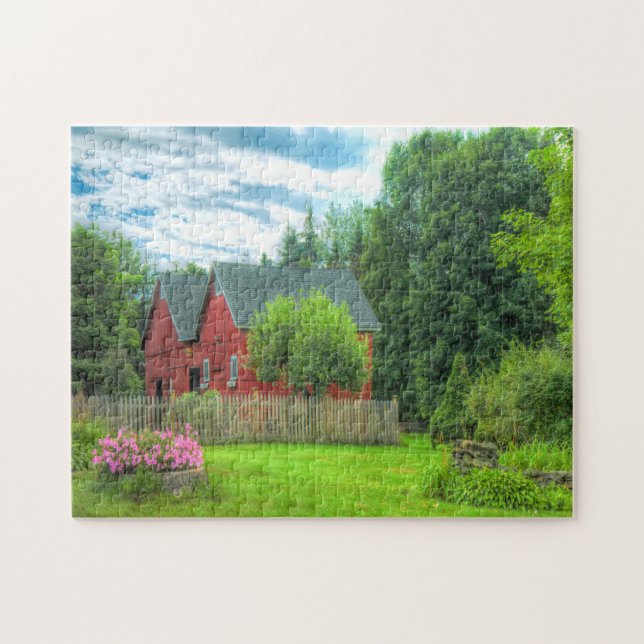 Rustikale Scheune Vermont. Puzzle (Horizontal)