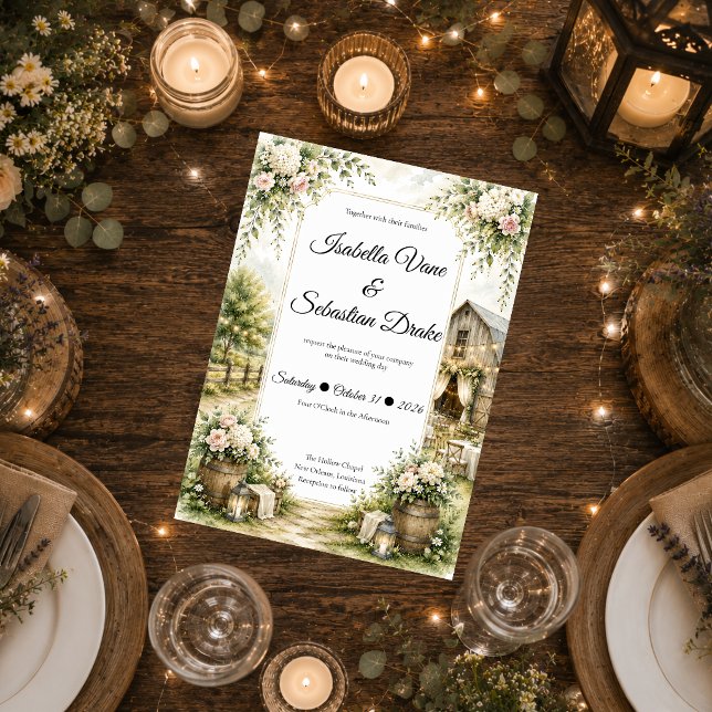 Rustikale Scheunenhochzeit Einladung (Von Creator hochgeladen)