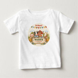 Rustikale Scheunenhof-2.-Geburtstagsfeier für Kind Baby T-shirt