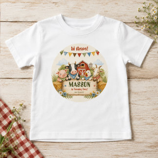 Rustikale Scheunenhof-2.-Geburtstagsfeier für Kind Baby T-shirt