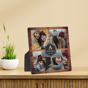 Rustikale Scheunenholz 4 Bilder Familienfoto Colla Fotoplatte