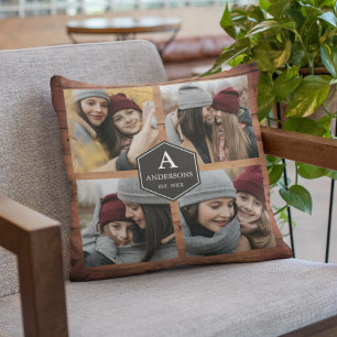 Rustikale Scheunenholz 4 Bilder Familienfoto Colla Kissen