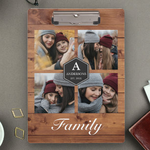 Rustikale Scheunenholz 4 Bilder Familienfoto Colla Klemmbrett