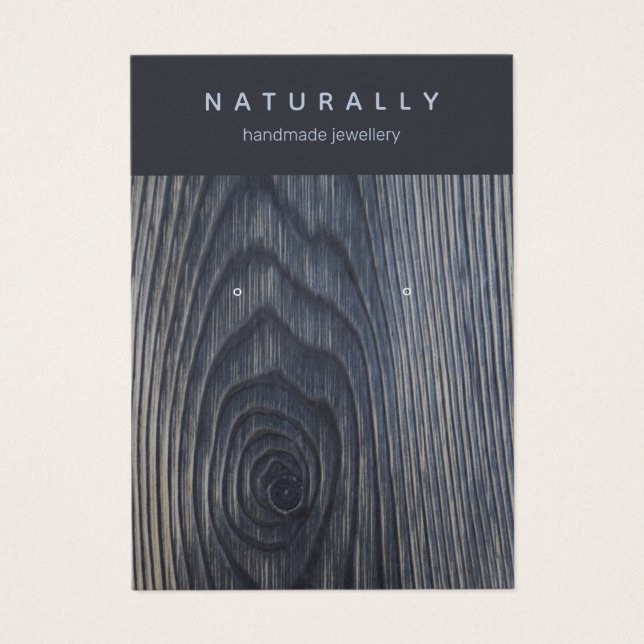 Rustikale Schmuckkarte aus Holzkörnern (Vorderseite)