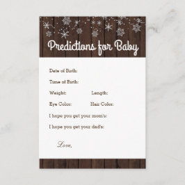 Rustikale Schneeflocken-Vorhersagen und Ratgeber K Hinweiskarte