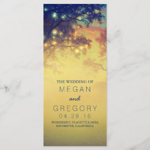 Rustikale Schnur-Lichter und Bäume, die Programme