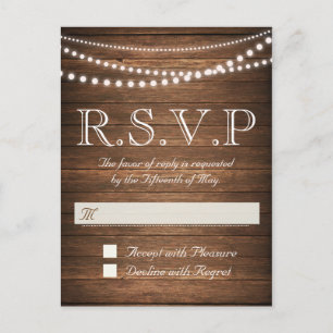 Rustikale Schnur von Lichter UAWG Postkarte