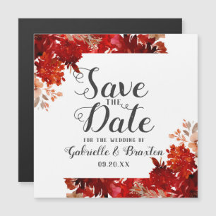 Rustikale Schönheitsblumenhochzeit Gerahmt speiche Magneteinladung