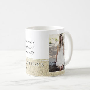 Rustikale Schrift Glückwunsch Abschlussfoto Kaffeetasse