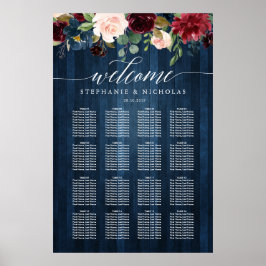 Rustikale Schriftzeichen aus Burgundy-Holz Poster