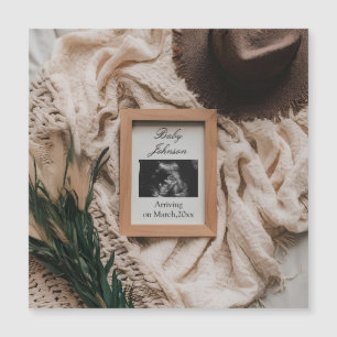 rustikale Schwangerschaftsankündigung von Ultrasou Magnetkarte