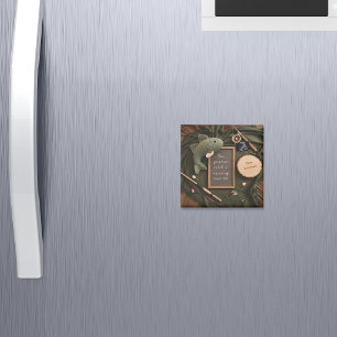 Rustikale Schwangerschaftsankündigung zum Aufbewah Magnet